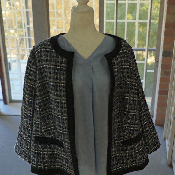 Talbots Tweed Jacket – Blue, Fully Lined – NWT – Size 18W - Picture 2 of 16